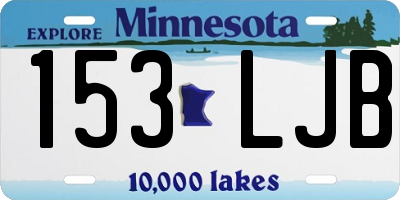 MN license plate 153LJB