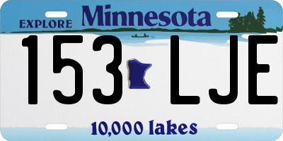 MN license plate 153LJE