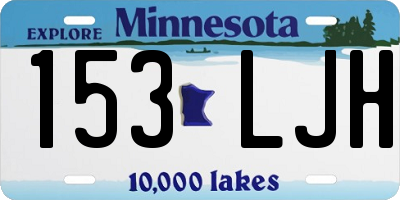 MN license plate 153LJH