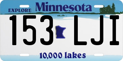 MN license plate 153LJI