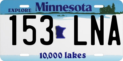 MN license plate 153LNA