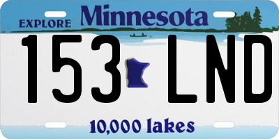 MN license plate 153LND