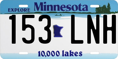 MN license plate 153LNH