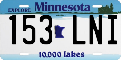 MN license plate 153LNI