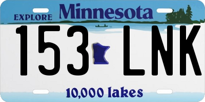 MN license plate 153LNK