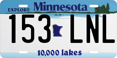 MN license plate 153LNL