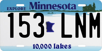 MN license plate 153LNM