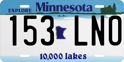 MN license plate 153LNO