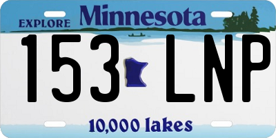 MN license plate 153LNP