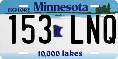 MN license plate 153LNQ