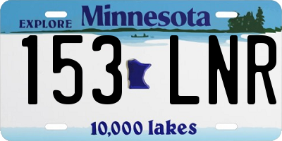 MN license plate 153LNR