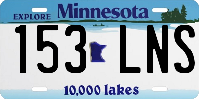 MN license plate 153LNS