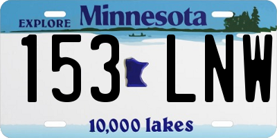 MN license plate 153LNW