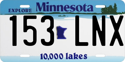 MN license plate 153LNX
