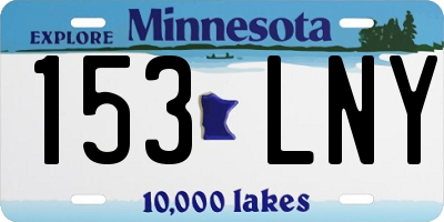 MN license plate 153LNY