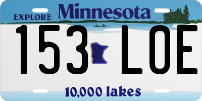 MN license plate 153LOE