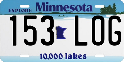 MN license plate 153LOG