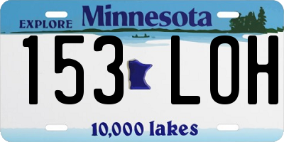 MN license plate 153LOH