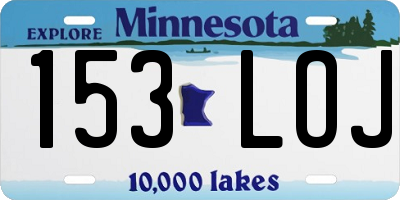 MN license plate 153LOJ
