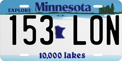 MN license plate 153LON