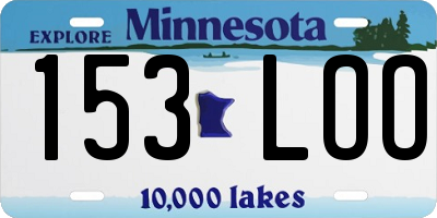 MN license plate 153LOO