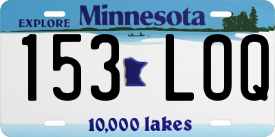 MN license plate 153LOQ