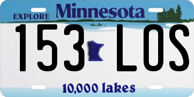 MN license plate 153LOS