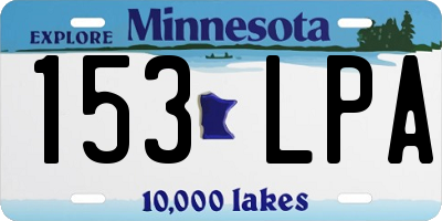 MN license plate 153LPA