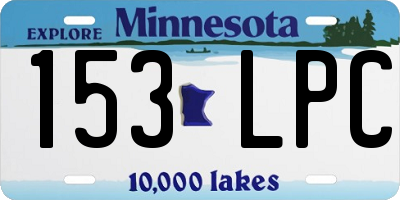 MN license plate 153LPC