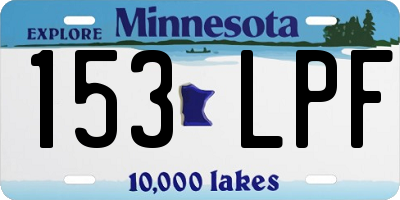 MN license plate 153LPF