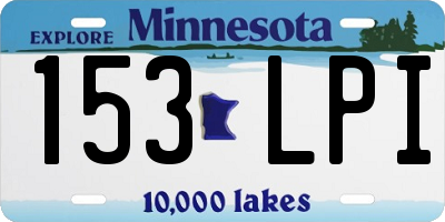 MN license plate 153LPI
