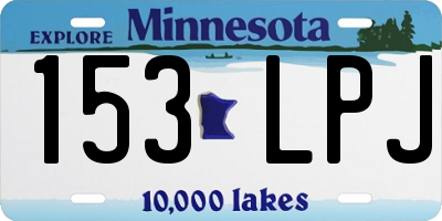 MN license plate 153LPJ