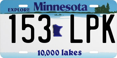 MN license plate 153LPK