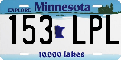 MN license plate 153LPL