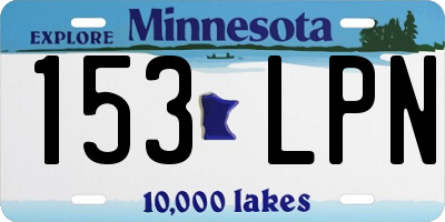 MN license plate 153LPN