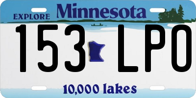 MN license plate 153LPO