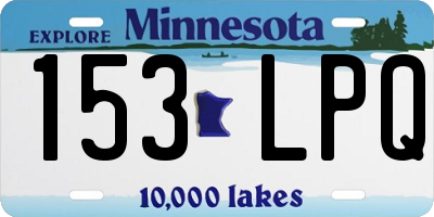 MN license plate 153LPQ