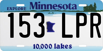 MN license plate 153LPR