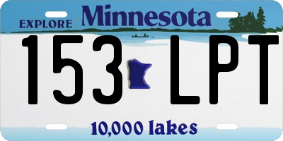 MN license plate 153LPT
