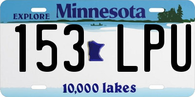 MN license plate 153LPU
