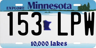 MN license plate 153LPW