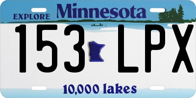 MN license plate 153LPX