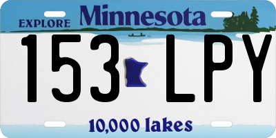 MN license plate 153LPY