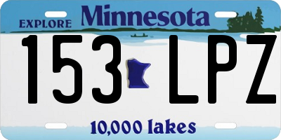 MN license plate 153LPZ