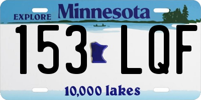 MN license plate 153LQF
