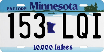 MN license plate 153LQI