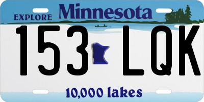 MN license plate 153LQK