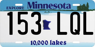 MN license plate 153LQL