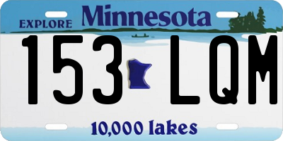 MN license plate 153LQM