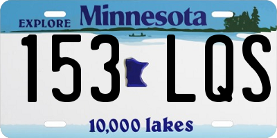 MN license plate 153LQS